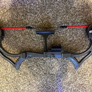 Carbon Fiber VR Archery Bow with Red Highlights